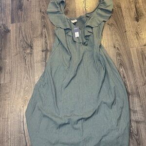 Elegant Green Ruffle Dress
